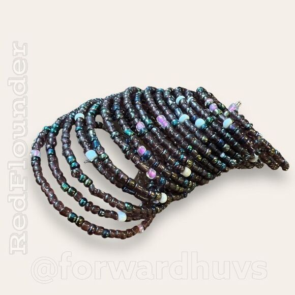 Bundle Sale 3 for $15 | Extra Wide 15-Strand Beaded Cuff Bracelet - Picture 4 of 7